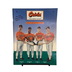 VTG 1991 Baltimore Orioles MLB Firepower Game Program & Scorecard Baseball MLB